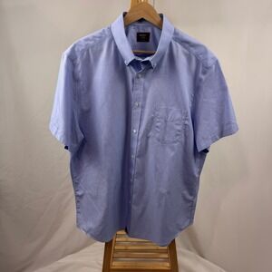 UNTUCKit Hillstowe Shirt Mens XL Blue Wrinkle Free Short Sleeve Regular 35648